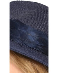 dunkelblauer Strohhut von Eugenia Kim