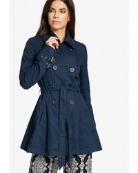 dunkelblauer Trenchcoat von khujo