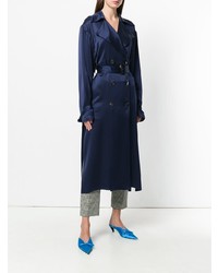 dunkelblauer Trenchcoat von Magda Butrym