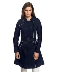 dunkelblauer Trenchcoat von VINCENZO BORETTI