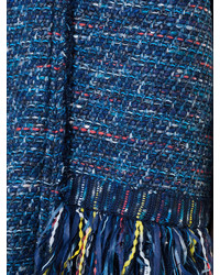 dunkelblauer Tweed Mantel von Coohem