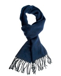 dunkelblauer und weißer geflochtener Schal von Asos