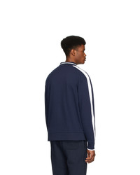 dunkelblauer und weißer Pullover mit einem Reißverschluß von Polo Ralph Lauren