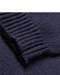 dunkelblauer und weißer Pullover mit einem Rundhalsausschnitt mit Norwegermuster von Gant