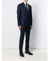 dunkelblauer vertikal gestreifter Anzug von Brunello Cucinelli