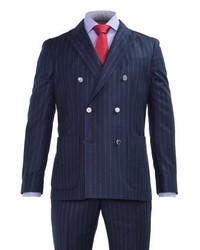 dunkelblauer vertikal gestreifter Anzug von Tommy Hilfiger
