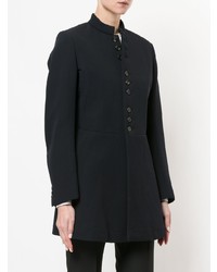 dunkelblauer vertikal gestreifter Mantel von Comme Des Garçons Vintage