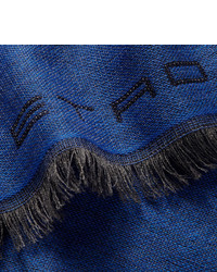 dunkelblauer vertikal gestreifter Schal von Etro