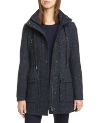 dunkelblauer Wollparka