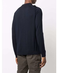 dunkelblauer Wollpolo pullover von Woolrich