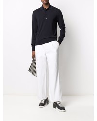 dunkelblauer Wollpolo pullover von Tom Ford