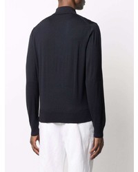 dunkelblauer Wollpolo pullover von Tom Ford