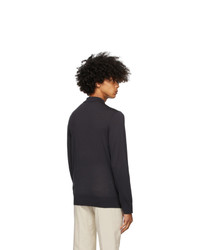 dunkelblauer Wollpolo pullover von Z Zegna