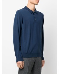 dunkelblauer Wollpolo pullover von Corneliani