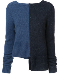 dunkelblauer Wollpullover von ADAM by Adam Lippes