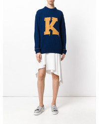 dunkelblauer Wollpullover von MAISON KITSUNE