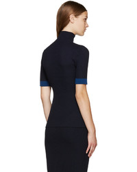 dunkelblauer Wollpullover von Victoria Beckham