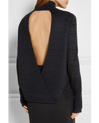 dunkelblauer Wollpullover von Dion Lee