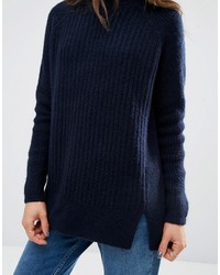 dunkelblauer Wollpullover von Asos