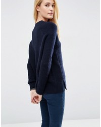 dunkelblauer Wollpullover von Asos