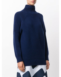 dunkelblauer Wollpullover von Victoria Beckham