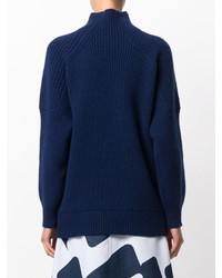 dunkelblauer Wollpullover von Victoria Beckham