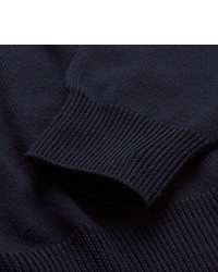 dunkelblauer Wollrollkragenpullover von Saint Laurent