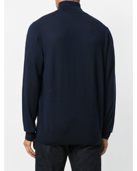 dunkelblauer Wollrollkragenpullover von Paul Smith