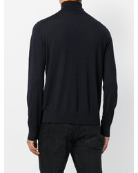 dunkelblauer Wollrollkragenpullover von Emporio Armani