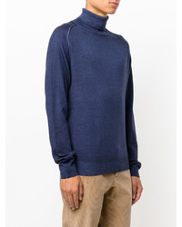 dunkelblauer Wollrollkragenpullover von Etro