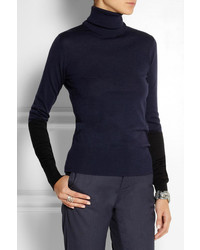 dunkelblauer Wollrollkragenpullover von Chalayan