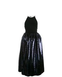 dunkelblaues ausgestelltes Kleid aus Pailletten von Alex Perry