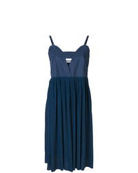 dunkelblaues ausgestelltes Kleid von Arthur Arbesser
