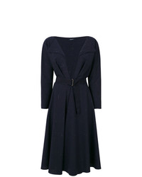 dunkelblaues ausgestelltes Kleid von Jil Sander Navy