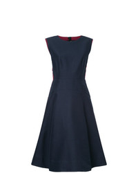 dunkelblaues ausgestelltes Kleid von Marni