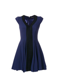 dunkelblaues ausgestelltes Kleid von Plein Sud