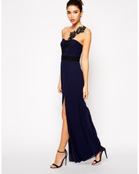 dunkelblaues Ballkleid von Asos