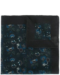 dunkelblaues bedrucktes Baumwolle Einstecktuch von Paul Smith