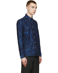dunkelblaues bedrucktes Hemd von Kenzo