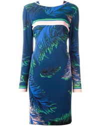 dunkelblaues bedrucktes Kleid von Emilio Pucci