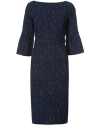 dunkelblaues bedrucktes Kleid von Lela Rose