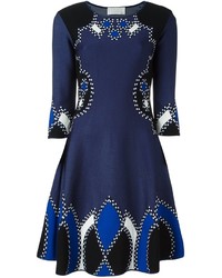 dunkelblaues bedrucktes Kleid von Peter Pilotto