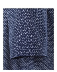 dunkelblaues bedrucktes Kurzarmhemd von Casamoda