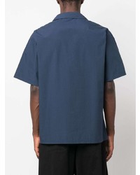 dunkelblaues bedrucktes Kurzarmhemd von Kenzo