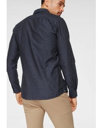dunkelblaues bedrucktes Langarmhemd von Joop Jeans