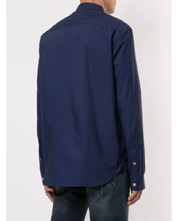 dunkelblaues bedrucktes Langarmhemd von Love Moschino