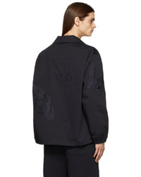 dunkelblaues bedrucktes Langarmhemd von Valentino