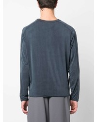 dunkelblaues bedrucktes Langarmshirt von Jacquemus