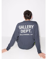 dunkelblaues bedrucktes Langarmshirt von GALLERY DEPARTMENT