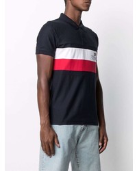 dunkelblaues bedrucktes Polohemd von Tommy Hilfiger